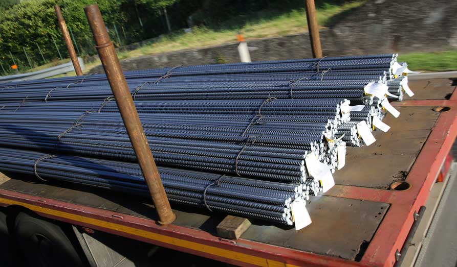 Picture of Steel Rebar on a Truck Bed